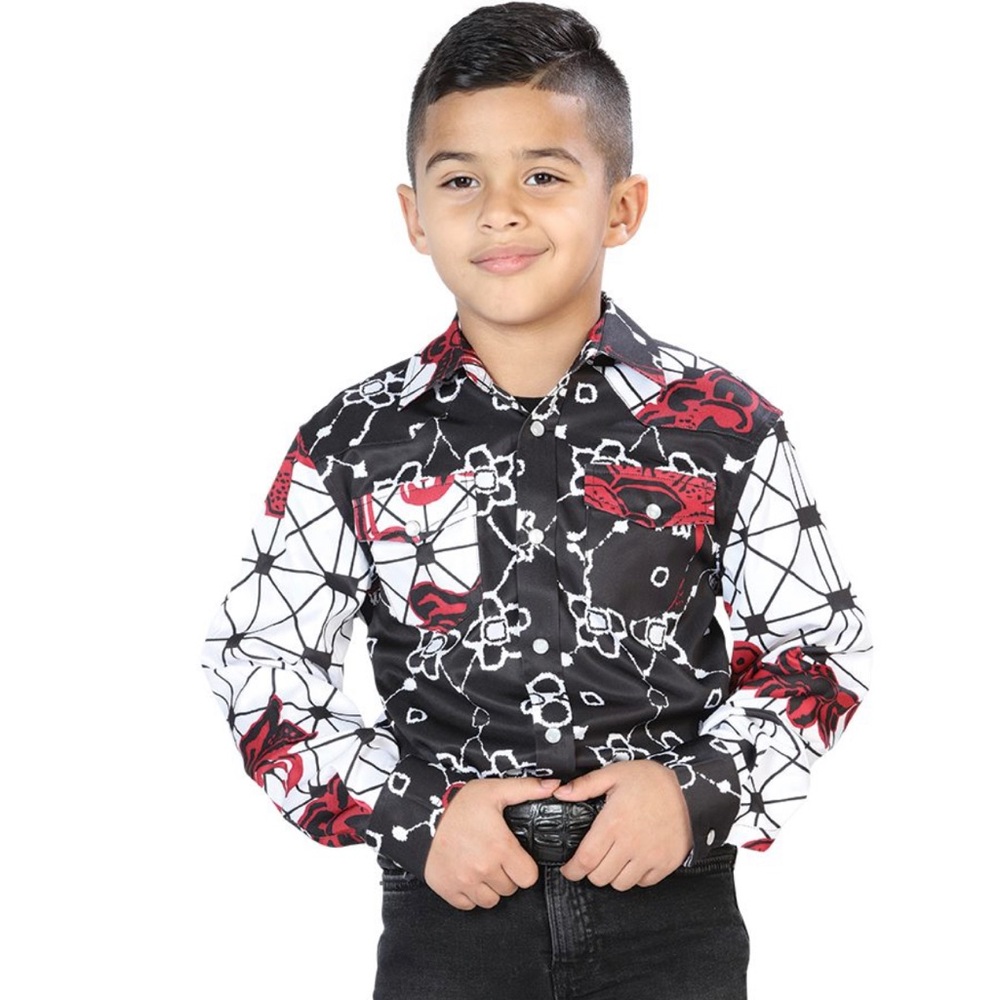 Black Button Up Kids Shirt